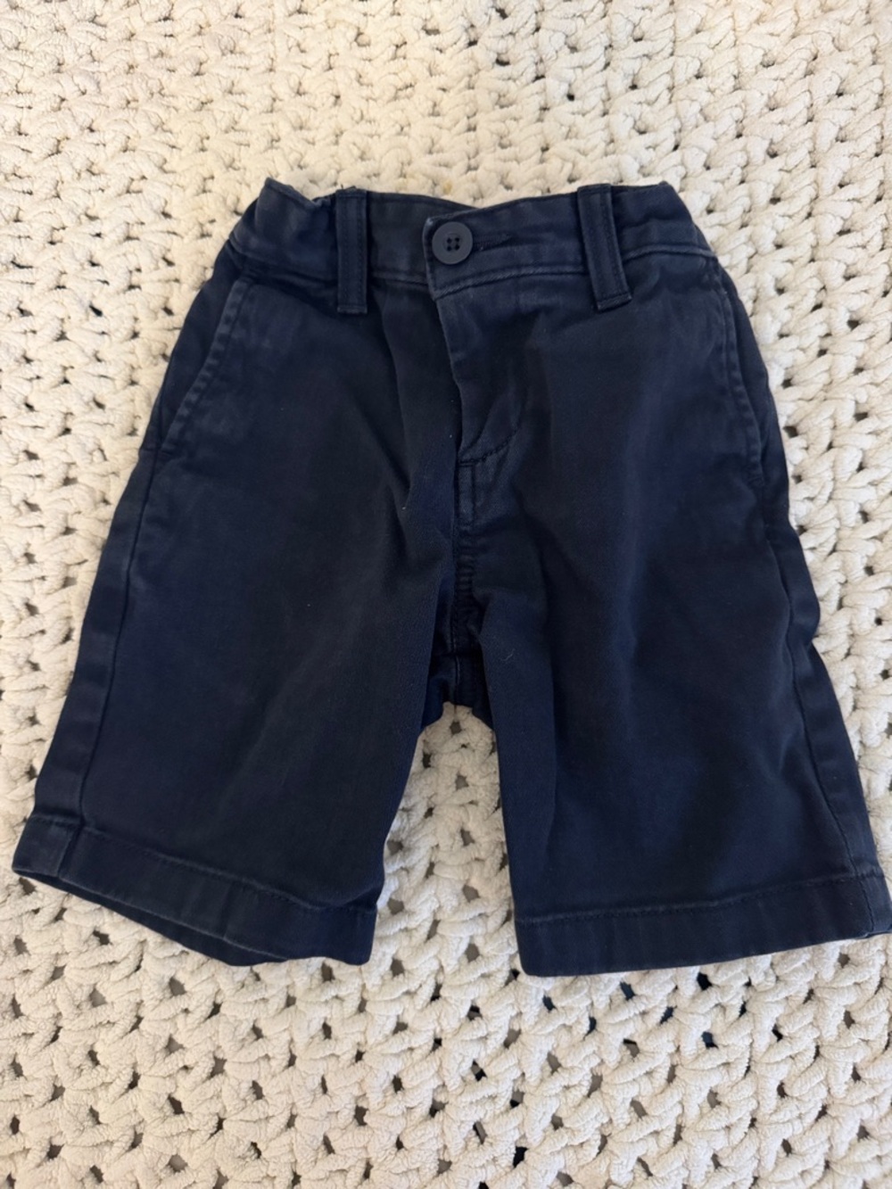 Children's Classic Navy Shorts with Belt Loops